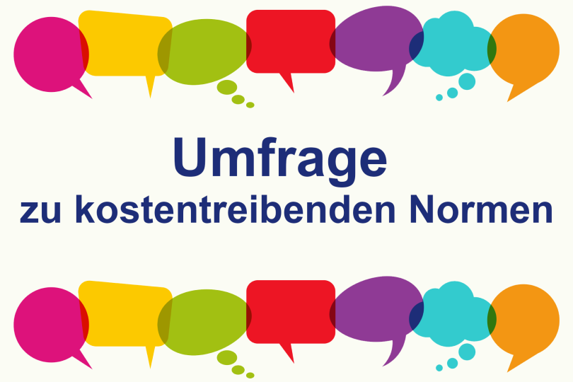 Umfrage zu kostentreibenden Normen