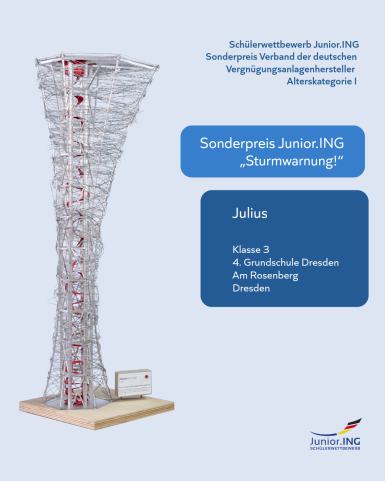 Sonderpreis Verband der deutschen Vergnügungsanlagenhersteller - Alterskategorie I (bis Klasse 8): Julius - Turm „Sturmwarnung“
