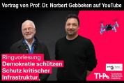 Vortrag von Prof. Dr. Norbert Gebbeken bei Ringvorlesung „Demokratie schützen“ an der TH Augsburg