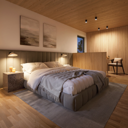 Die Gestaltung der Gebäude folgt einer klaren, modernen Linie und schaftt eine warme, wohnliche Atmosphäre. © Rosentritt GmbH