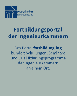 Das neue Fort- und Weiterbildungsportal der Ingenieurkammern ist gestartet
