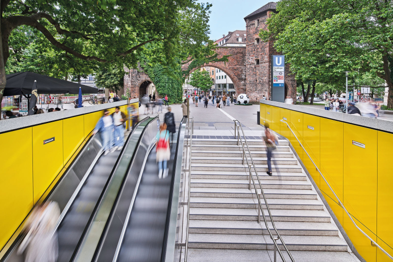 Modernisierung der U-Bahn Sendlinger Tor – Eingang Sendlinger Tor. © Florian Schreiber Fotografie