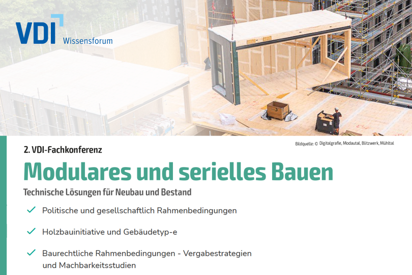2. VDI-Fachkonferenz: Modulares und serielles Bauen - 11./12.03.2026 - Berlin
